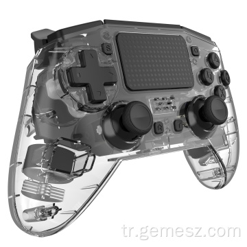 Bluetoote Şeffaf Siyah Uzaktan Kablosuz PS4 Kontrol Cihazı